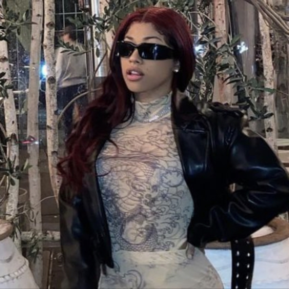 Fashion Nova Beige and Black Patterned Garment